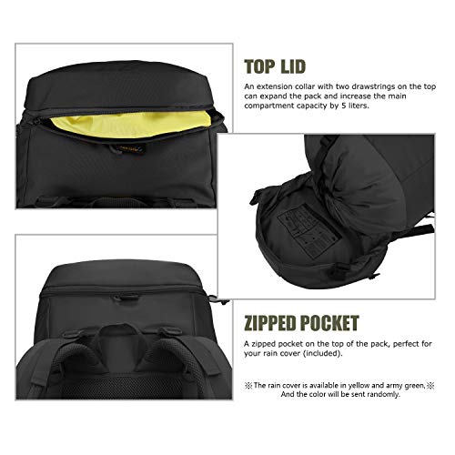 Mardingtop 50L Mochila Táctica Militar Mochilas de Asalto MOLLE de Gran Capacidad Bolsa de Emergencia para Montañismo, Senderismo, Acampada, Caza y Actividad al Aire Libre