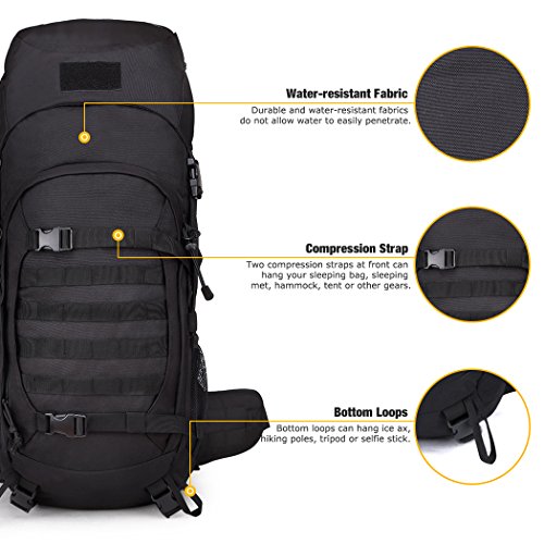 Mardingtop 50L Mochila Táctica Militar Mochilas de Asalto MOLLE de Gran Capacidad Bolsa de Emergencia para Montañismo, Senderismo, Acampada, Caza y Actividad al Aire Libre