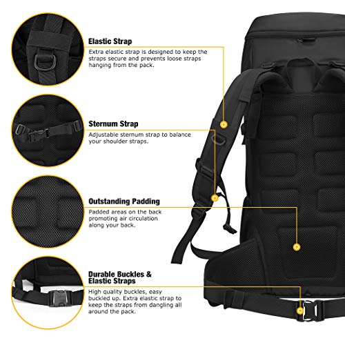 Mardingtop 50L Mochila Táctica Militar Mochilas de Asalto MOLLE de Gran Capacidad Bolsa de Emergencia para Montañismo, Senderismo, Acampada, Caza y Actividad al Aire Libre