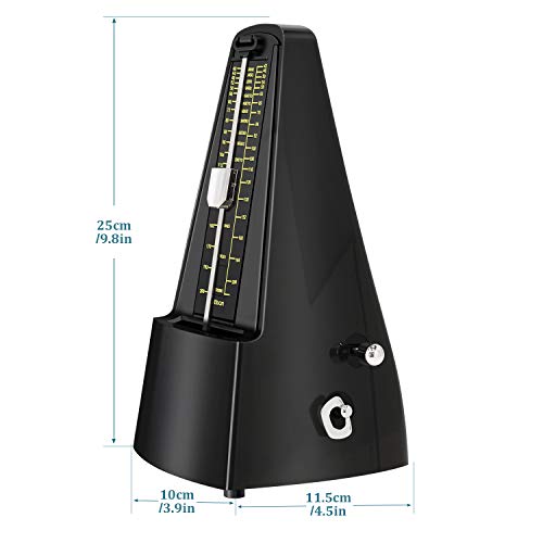 MARTISAN Metrónomo Mecánico para Piano, Bajo, Batería, Violín y Otros Instrumentos con sincronización exacta y tempo