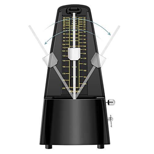 MARTISAN Metrónomo Mecánico para Piano, Bajo, Batería, Violín y Otros Instrumentos con sincronización exacta y tempo