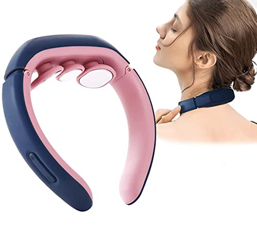 Masajeador Cervical, Masajeador Electromagnético, Masajeador de Cuello Inalámbrico Inteligente, Masajeador de Cuello Multifunción de con Función de Calefacción, Aliviar Rápidamente el Dolor Cervical