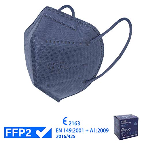 Mascarillas FFP2. 20 + 5 de Regalo. Mascarillas ultra protección. 5 capas. Homologada. Certificado CE EN149:2001+A1:2009 FFP2 NR. Caja 20 + 5 Unidades de REGALO. PACK PAULA ALONSO (25 AZULES)