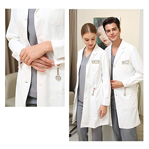 Matchwill Bata de Laboratorio/MédicoTrabajo Abrigo, Mujeres,Niños, Niñas y Hombres, Enfermera, Unisex Vestido de Algodón para Estudiantesde la Escuela,Clases de Física o Química,Cosplay