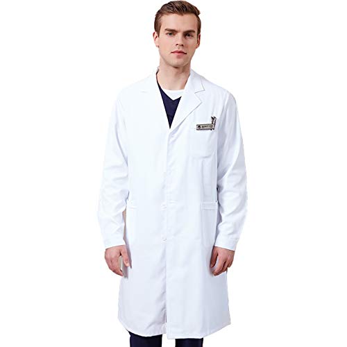 Matchwill Bata de Laboratorio/MédicoTrabajo Abrigo, Mujeres,Niños, Niñas y Hombres, Enfermera, Unisex Vestido de Algodón para Estudiantesde la Escuela,Clases de Física o Química,Cosplay