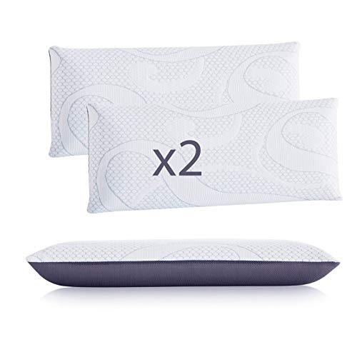 Mattrex | Almohada Viscoelástica Pack 2 Unidades 75cm | Almohada Confort Cervical | Almohada de Viscoelástica Doble Funda | Almohada Viscoelástica Espuma (Pack de 2 Unidades - 75 cm)