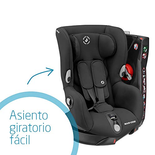 Maxi-Cosi Axiss Silla coche giratoria 90 grados y contramarcha grupo 1, silla auto bebé 9 meses- 4 años (9 - 18 kg), reclinable en múltiples posiciónes, Authentic Black (negro)