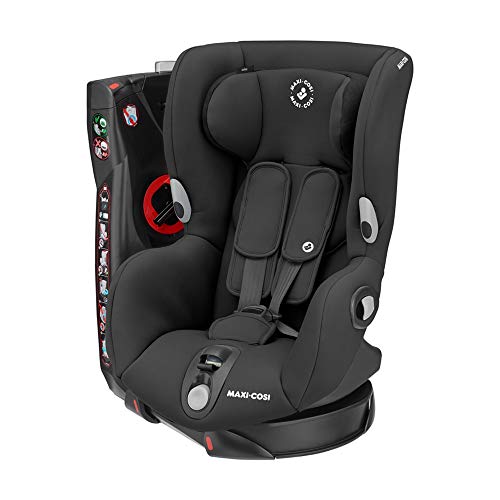 Maxi-Cosi Axiss Silla coche giratoria 90 grados y contramarcha grupo 1, silla auto bebé 9 meses- 4 años (9 - 18 kg), reclinable en múltiples posiciónes, Authentic Black (negro)