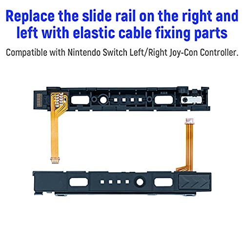 Mcbazel 18 en 1 Kit de Reparación de Repuesto para NS Switch Joy-Con con kit de Destornilladores, Joysticks Analógicos 3D izquierdo-derecho, Bloqueo de hebilla Estuche de accesorios