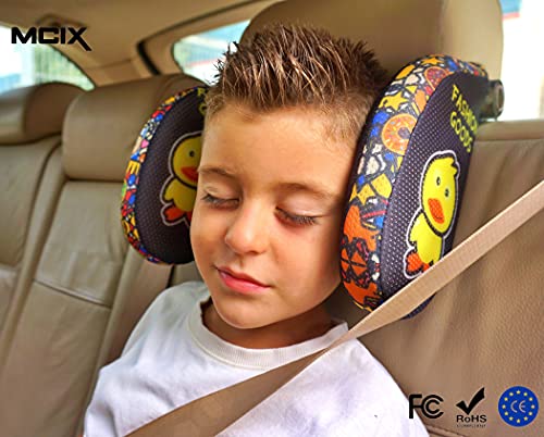 MCIX Reposacabezas Coche Para Niños Universal, Soporte Apoya Cabezas Lateral Coche (Pollito)