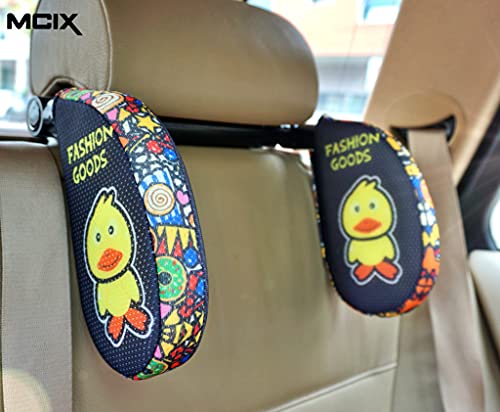 MCIX Reposacabezas Coche Para Niños Universal, Soporte Apoya Cabezas Lateral Coche (Pollito)