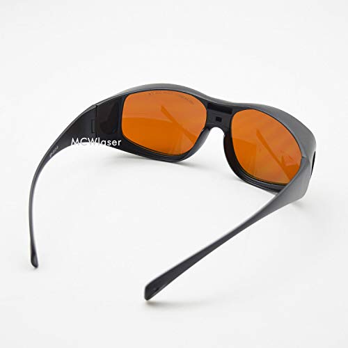 MCWlaser Gafas Protectoras de Seguridad con láser Gafas para 355 NM 532 NM 808 NM 980 NM 1064 NM (190-540 y 800-1700 NM) Tipo de absorción Gafas para miopía