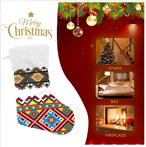 Medias de Navidad grandes medias de Navidad de 18 pulgadas para chimenea, para decoración de Navidad, cita motivacional con figura de corazón tonificada, moderna