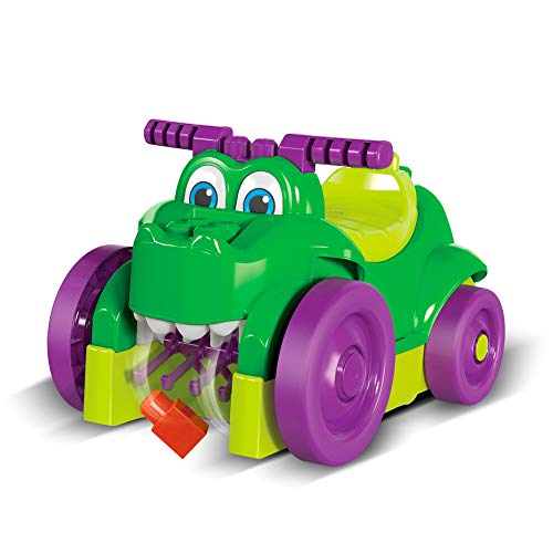 Mega Bloks Cocodrilo monta y zampa, juguete bloques de construcción para niños +1 año (Mattel GFG22) , color/modelo surtido