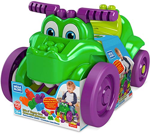 Mega Bloks Cocodrilo monta y zampa, juguete bloques de construcción para niños +1 año (Mattel GFG22) , color/modelo surtido