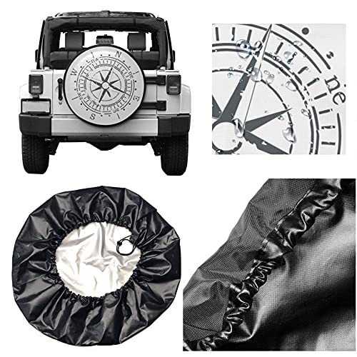 mengmeng Vintage Compass 4 fundas de rueda de repuesto universal para remolque RV SUV y varios vehículos accesorios 15 pulgadas