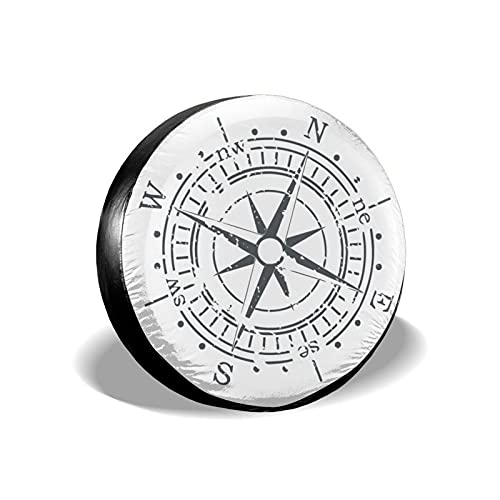 mengmeng Vintage Compass 4 fundas de rueda de repuesto universal para remolque RV SUV y varios vehículos accesorios 15 pulgadas