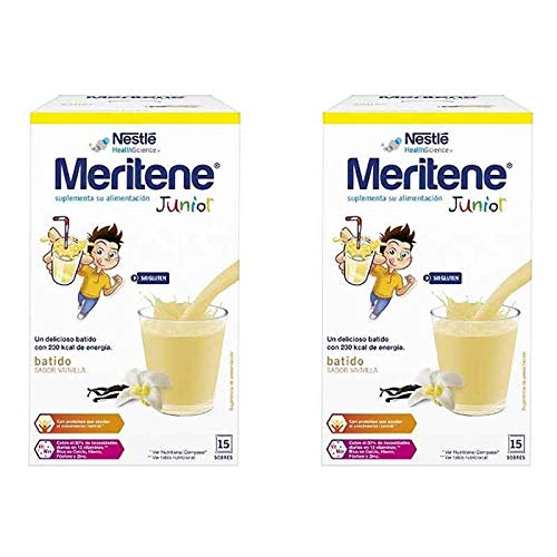 MERITENE JUNIOR VAINILLA DUPLO 15 + 15 SOBRES. TOTAL 30 SOBRES