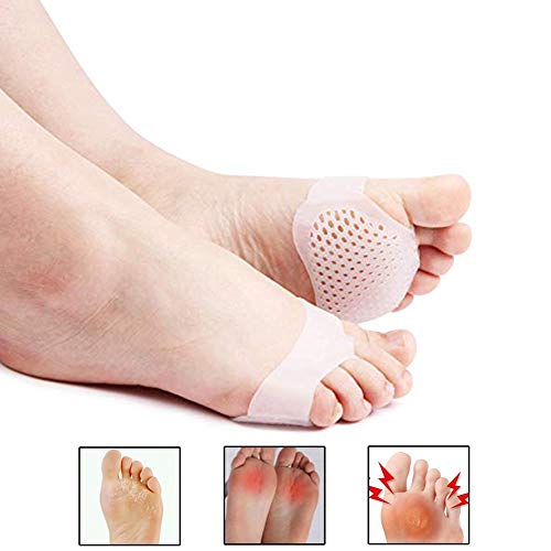 Metatarsal Pads-10 pares de almohadillas para pies transpirables y suaves de gel de silicona mortons Neuroma almohadillas mejor para pies diabéticos, callos y ampollas, dolor de antepié