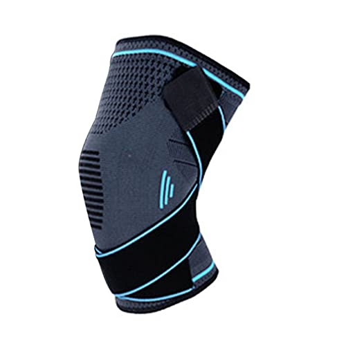 MeterBew1147 Antideslizante Hombres Mujeres Deportes Soporte de Rodilla Mangas de compresión Dolor en Las articulaciones Alivio de la Artritis Correr Fitness Envoltura elástica Brace-Blue L