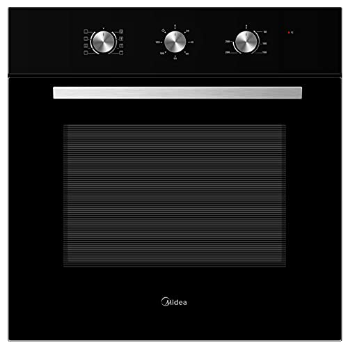 Midea Central MB20CO6065MMAG - Horno Multifunción - 60cm de ancho - 65L - Mandos Fijos - 9 funciones de cocción - Cocción uniforme - Marco Negro