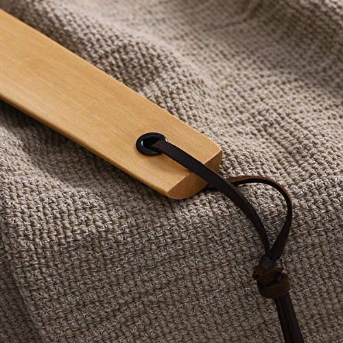 Milai Calzador 2pc 40cm&16cm Calzador con cuerda colgante,Madera Shoe Horn Calzador Wood Shoe Horn mango largo zapato cuerno zapato elevador para Hombres Mujeres Niños(madera fuerte)