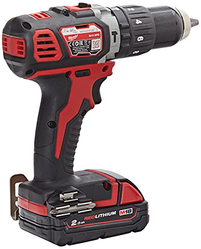 Milwaukee 4933443515 4933443515-M 18 bpd-202c Taladro percutor 18v 2,0 ah Litio 2 Vel. 50 NM, 300 W, 18 V