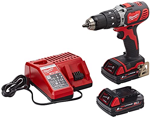 Milwaukee 4933443515 4933443515-M 18 bpd-202c Taladro percutor 18v 2,0 ah Litio 2 Vel. 50 NM, 300 W, 18 V