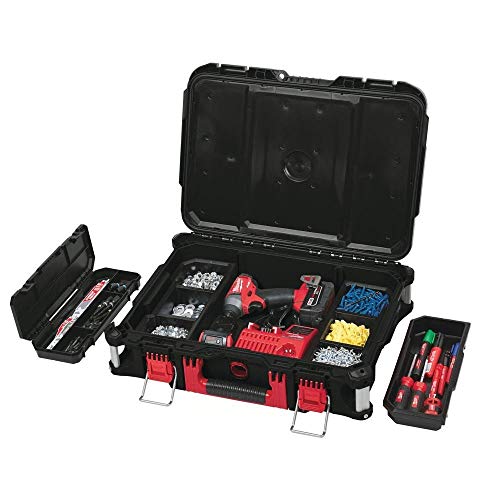 Milwaukee 932464080 Packout 4932464080-Caja de Herramientas (tamaño 3), Rojo