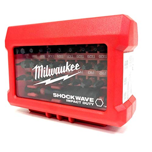 Milwaukee MW4932464240 4932464240 Shockwave Compact-Juego de Puntas de Destornillador (32 Piezas)