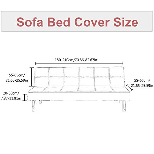 Mingfuxin Funda de sofá sin reposabrazos de 3 plazas, protector de sofa cama plegable, elástica, antideslizante, todo cubierto de 180 a 210 cm, de Spandex