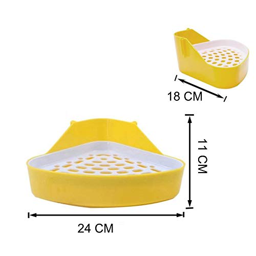 MINGZE Aseo para Mascotas, Caja de Arena de Esquina de Potty Trainer, para Ratas pequeñas, hámsters, cobayas (Colores aleatorios)