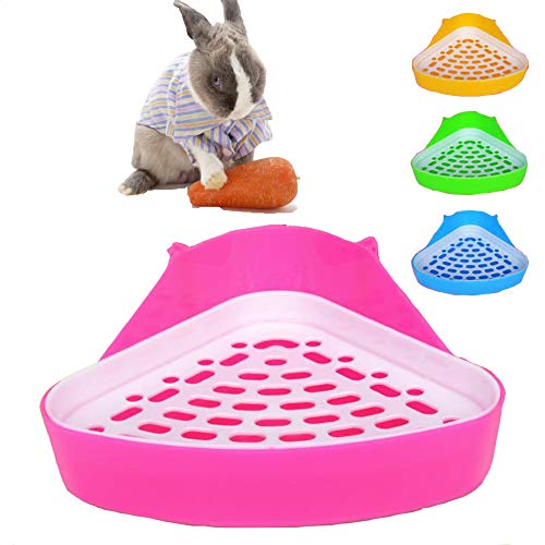 MINGZE Aseo para Mascotas, Caja de Arena de Esquina de Potty Trainer, para Ratas pequeñas, hámsters, cobayas (Colores aleatorios)