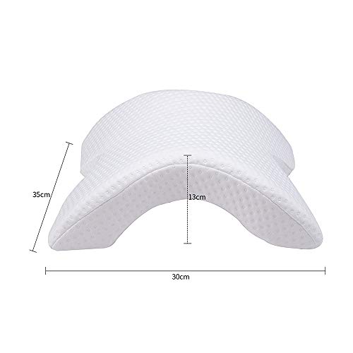 MINGZE Multifuncional Espuma de Memoria Almohada de Cuello, Alivia la presión Cervical de la Cabeza, Memory Foam Pillows, en Forma de U Arco Neck Pillow Prevenir el entumecimiento del Brazo (0.53, 1)