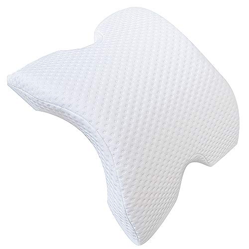 MINGZE Multifuncional Espuma de Memoria Almohada de Cuello, Alivia la presión Cervical de la Cabeza, Memory Foam Pillows, en Forma de U Arco Neck Pillow Prevenir el entumecimiento del Brazo (0.53, 1)