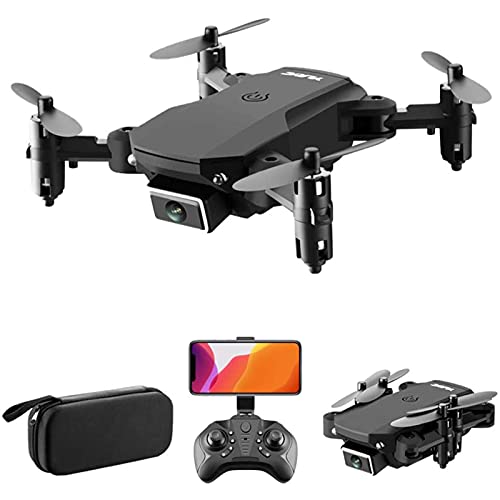 Mini Drone con cámara 4K HD, FPV WiFi plegable para niños y adultos, RC Qudcopter con posicionamiento de flujo óptico, Modo sin cabeza, Retención de altitud, Flip 3D, Bolsa de almacenamiento (1 bater