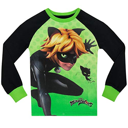 Miraculous Ladybug - Pijama para Niños - Cat Noir - Ajuste Ceñido - 5-6 Años