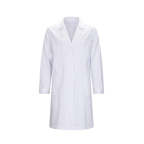 MISEMIYA - Bata Laboratorio Mujer Uniformes Sanitarios Bata Blanco Farmacia Uniformes Medicos Bata Farmacias Ref:8161 - XXL, Blanco