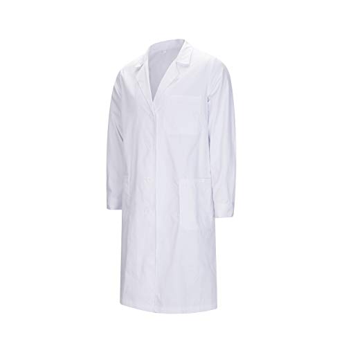 MISEMIYA - Bata Laboratorio Mujer Uniformes Sanitarios Bata Blanco Farmacia Uniformes Medicos Bata Farmacias Ref:8161 - XXL, Blanco