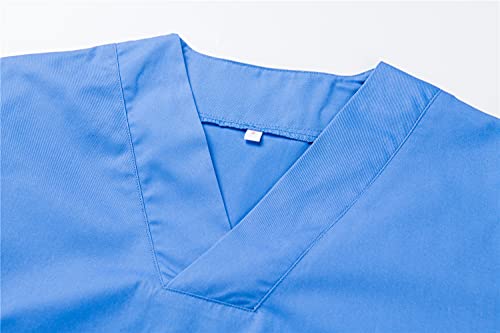 MISEMIYA - Pack*2 - Casaca Sanitarios Unisex Uniformes Sanitarios Cuello Pico Mangas Cortas Uniformes Laboratorios - Ref.817 * 2 - XXL, Blanco