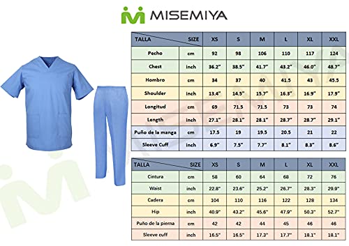 MISEMIYA - Pijama Sanitario Unisex Uniformes Sanitarios Uniformes Médicos 817-8312 - L, Casaca Sanitarios 817-2 Blanco