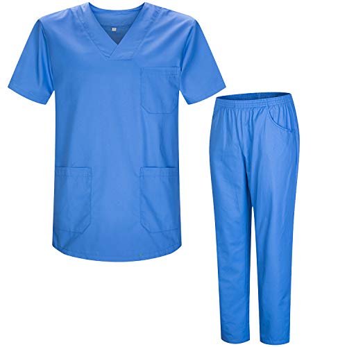 MISEMIYA - Uniforme Sanitario Unisex Uniformes Sanitarios MÉDICOS Conjuntos Sanitarios - S, Celest