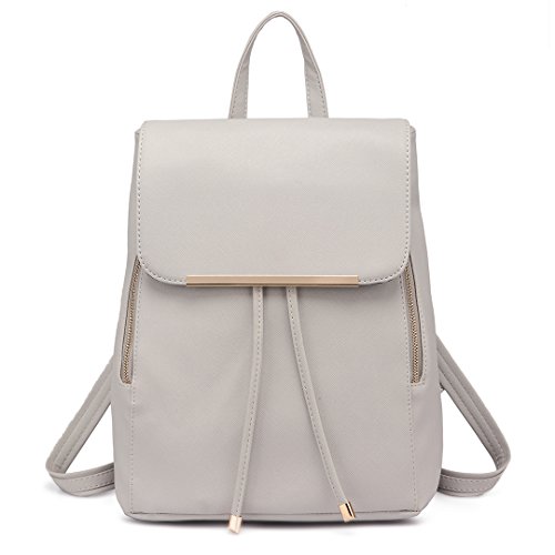 Miss Lulu Bolsos Mochila Para Mujer Bolsa de Viaje Casual Elegante Backpack Mochila de Hombro Cuero PU