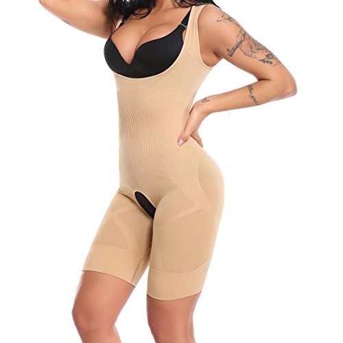 MISS MOLY Body Reduction Abdomen Strap Mujeres Sexy Mono Moldeado Beige L&XL