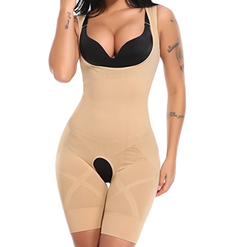 MISS MOLY Body Reduction Abdomen Strap Mujeres Sexy Mono Moldeado Beige L&XL