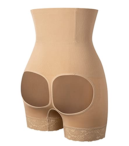 MISS MOLY Bragas Levanta Glúteos Braguita Moldeadora Faja Reductora Cintura Alta Shapewear Nalgas Push Up Encaje Lencería Body Shaper para Mujer