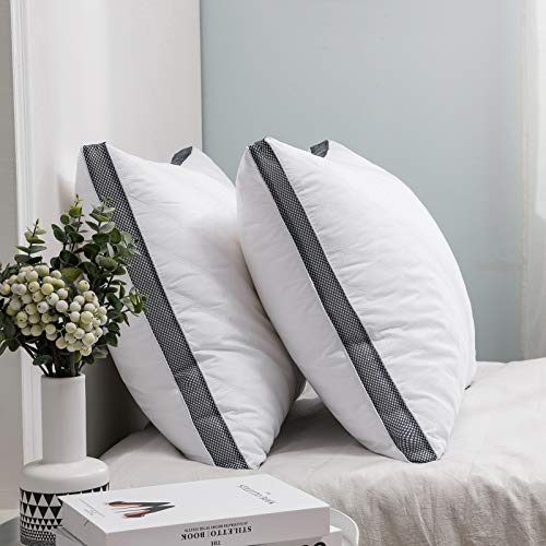 MIULEE 2 Piezas Relleno de Almohada Mullido para Dormir Relleno de Microfibra Suave Transpirable Almohada Estandar para Adultos Indeformable Fibra Hipoalergénica 51 x 66cm Blanco