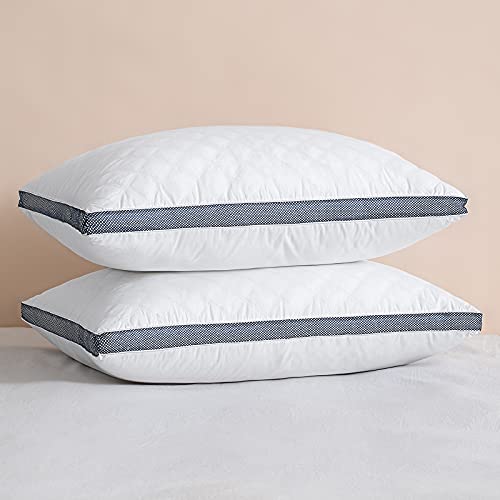 MIULEE 2 Piezas Relleno de Almohada Mullido para Dormir Relleno de Microfibra Suave Transpirable Almohada Estandar para Adultos Indeformable Fibra Hipoalergénica 51 x 66cm Blanco