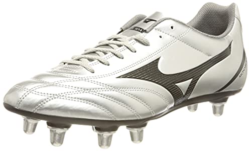 Mizuno Monarcidaneorugby Si, Botas de Rugby Unisex Adulto, Silver/Black, 40 EU