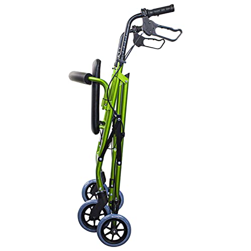 Mobiclinic, Andador para ancianos, Modelo Escorial, Marca española, Nuevo color y diseño para distinguirte, Plegable, Frenos manuales, Aluminio, Con cesta, Ligero, Con asiento, 4 ruedas, Verde